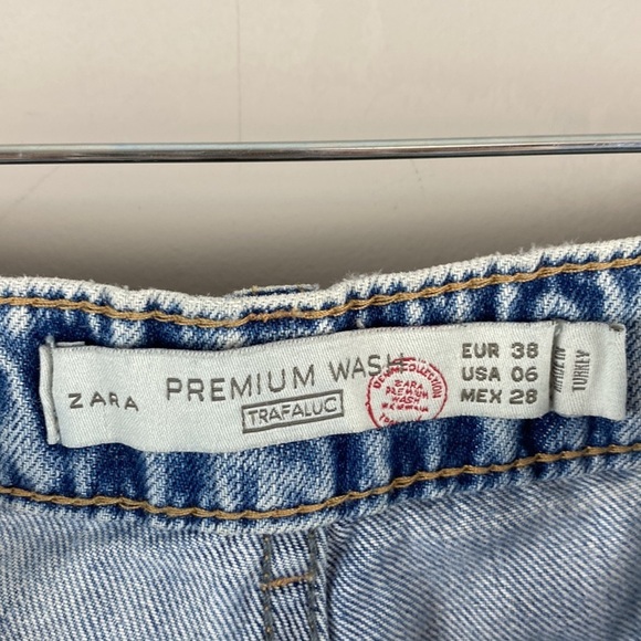 Zara Straight Leg Destroyed Jeans Size 6 - Picture 13 of 15